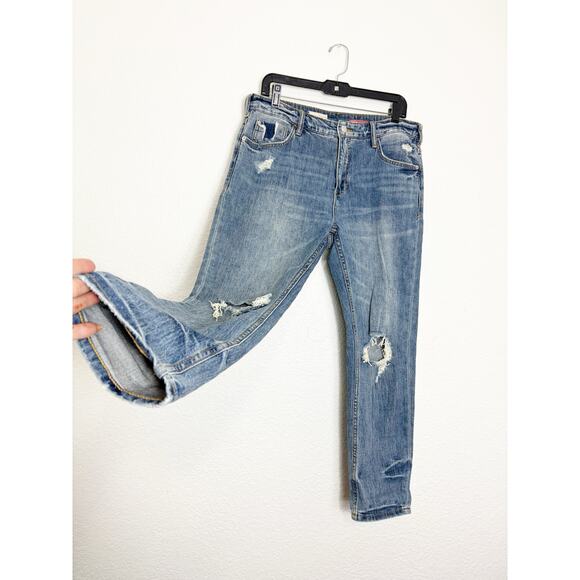 Anthropologie Pilcro The Heritage Boyfriend Jeans Size 28 Mid Rise Crop Distress - Picture 11 of 14